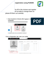 Steps To Do Pre-Registration Using FUSION