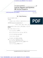 Solution Manual For Signals and Systems Using Matlab 3rd by Chaparro