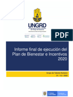 Bienestar Informe Final de Ejecucion 2020 26012021