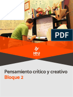 Pensamiento Crítico y Creativo: Bloque 2