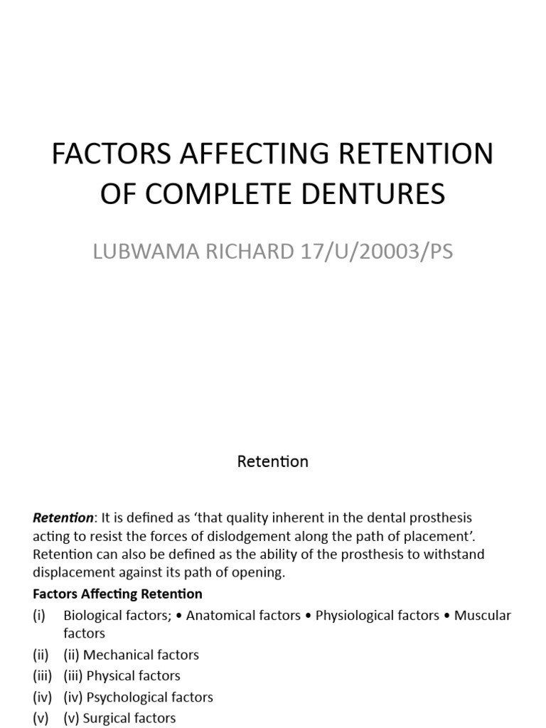 Denture Adhesives PDF Dentures Clinical Medicine