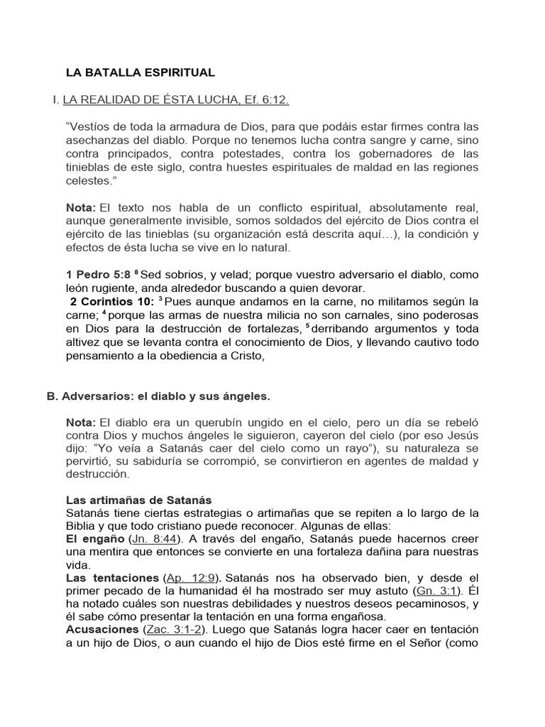 La Batalla Espiritual | PDF | Satán | Cristo (título)