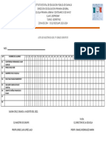 Lista de Asistencia Centenario 5 de Mayo Vespertino