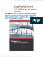 Solution Manual For Statistics For Business Economics 13th Edition David R Anderson Dennis J Sweeney Thomas A Williams Jeffrey D Camm James J Cochran