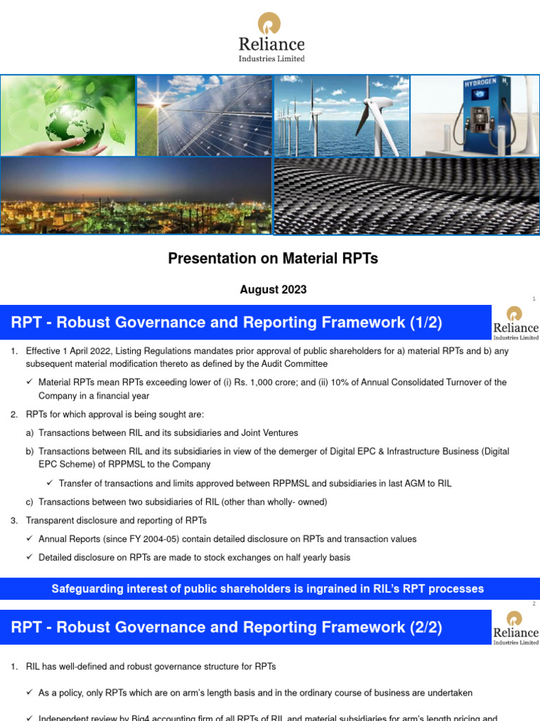 Material RPTs Governance Framework Overview | PDF | Securities (Finance ...