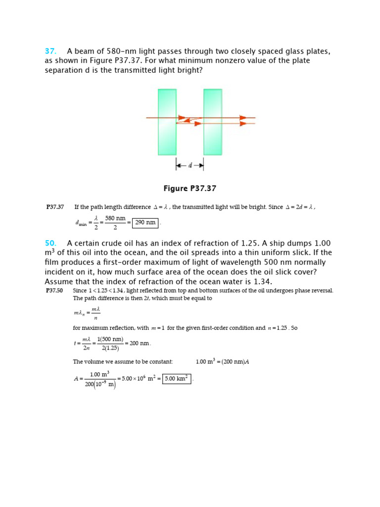 Ps Phys Optics | Download Free PDF | Diffraction | Optics