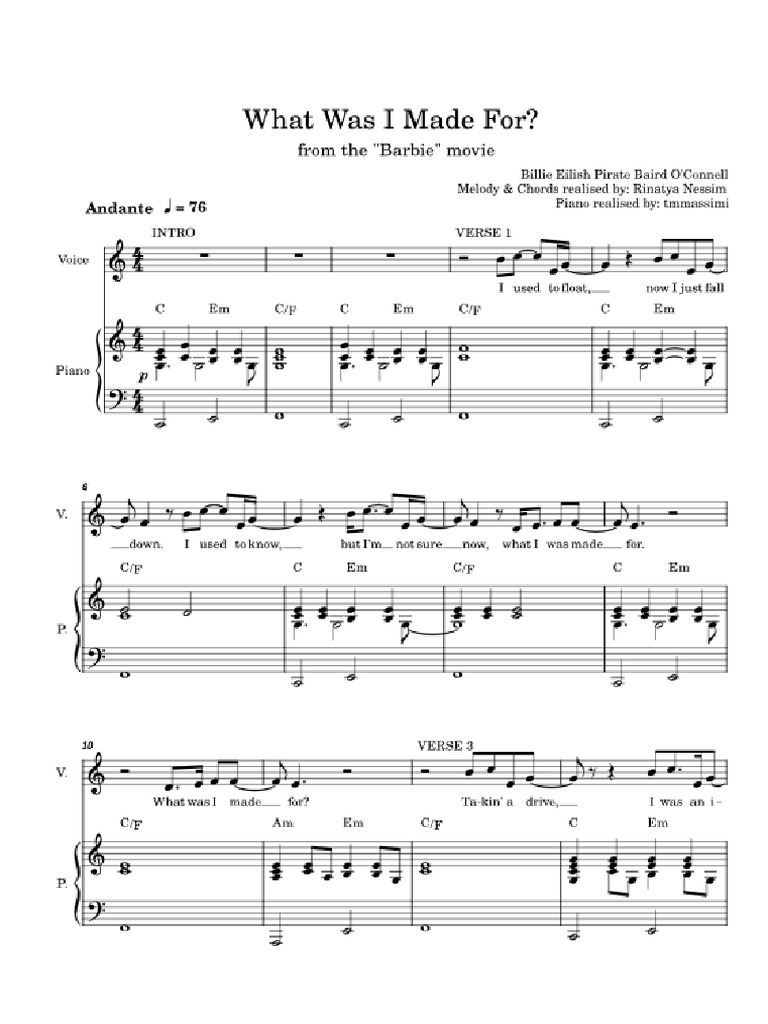 What Was I Made For | PDF