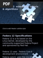 Fedora 12 Scheduling Criteria & Algorithms