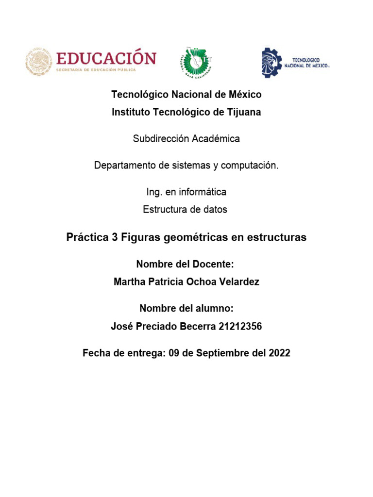 Práctica 3 Tarea 4 Estructura de Datos | PDF | Programación de ...
