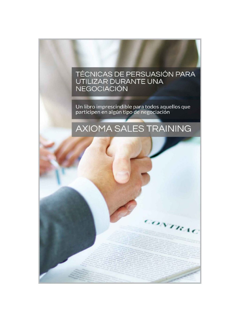 Técnicas de Persuasión en Negociación | PDF | Persuasión | Cliente