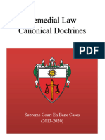 Case Doctrines Remedial Law