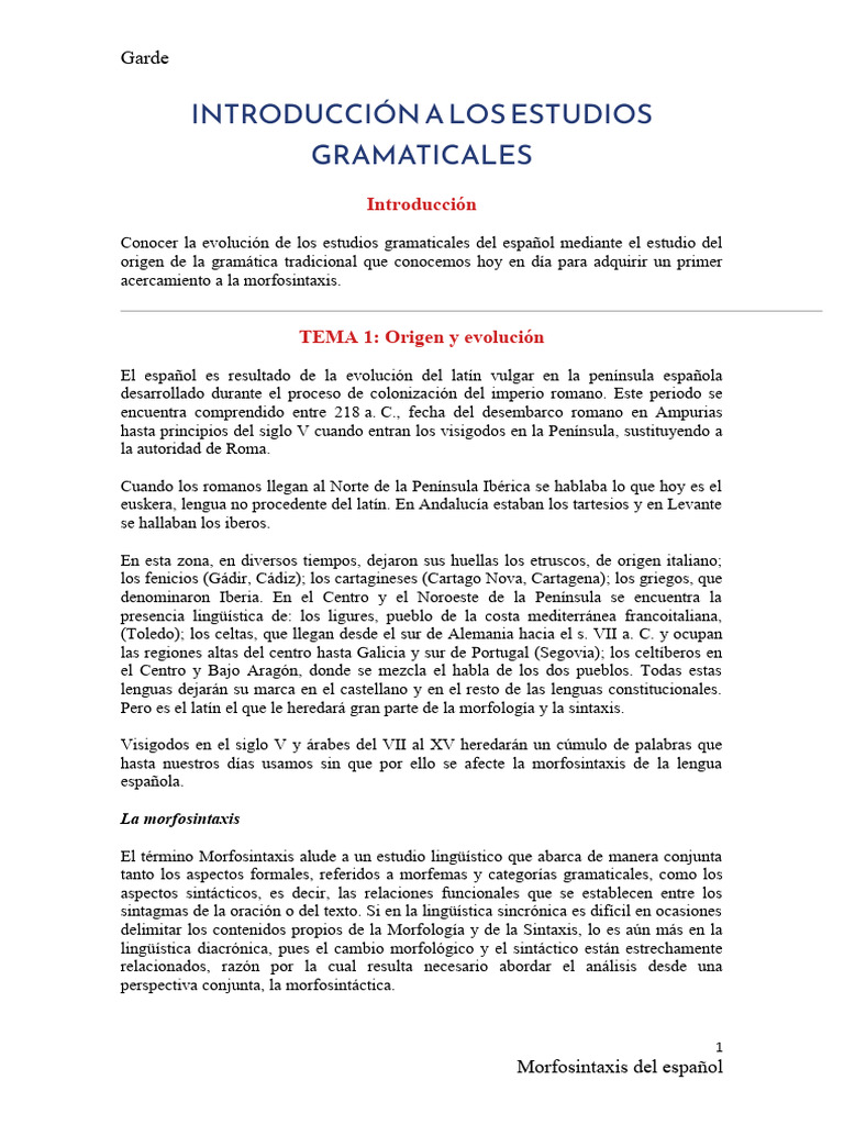 Material de Clase Gramática | PDF | Artes del Lenguaje y Comunicación ...