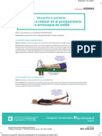 Ejercicios Postoperatorio de Artroscopia de Rodilla Fase 1