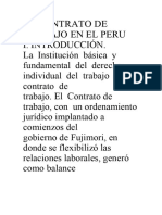 El Contrato de Trabajo en El Peru