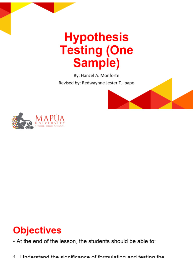 Co5 - Hypothesis Testing (One Sample) | PDF | Statistical Significance ...