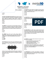 Lista de Exercícios - Análise Combinatória II