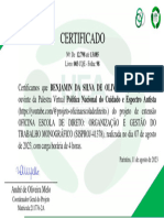 Certificado Política Nacional Do Cuidado e Espectro Autista