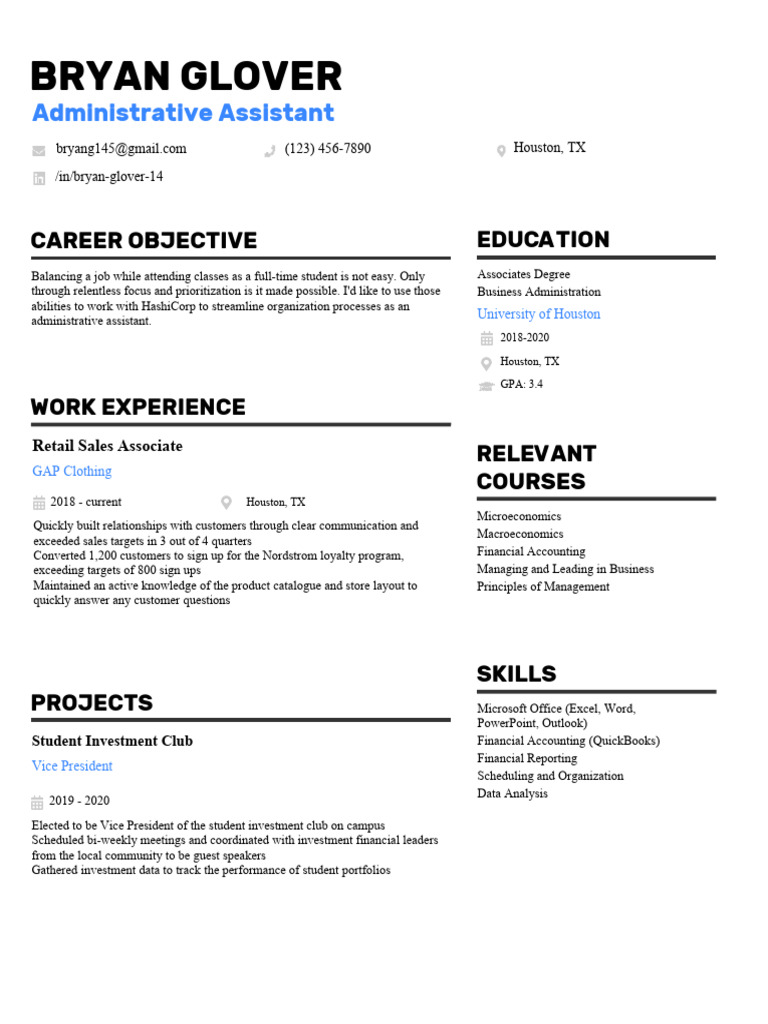 Standout Resume Template PDF Economies Business