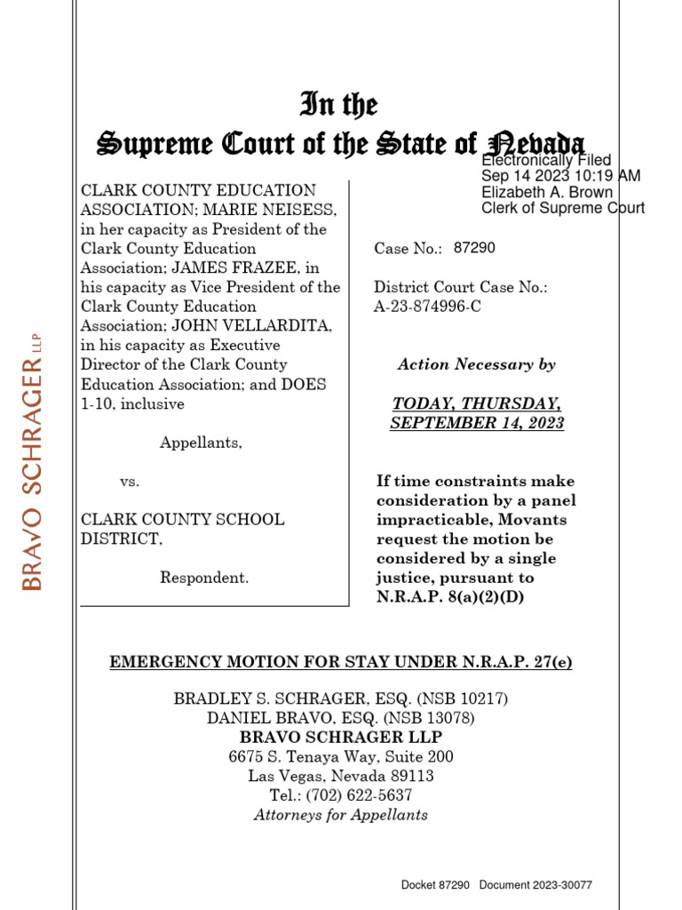 CCEA - Motion To Stay Injunction | PDF | Injunction | Justice