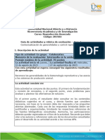 Guía de Actividades y Rúbrica de Evaluación - Unidad 1 - Paso 1 - Contextualización de Generalidades y Control Reproductivo