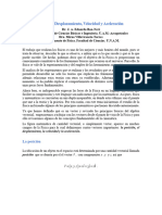 Posición, Desplazamiento, Velocidad y Aceleración