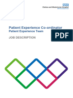 Patient Experience Co-Ordinator Job Description