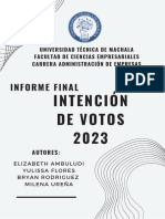 Informe Intención de Votos