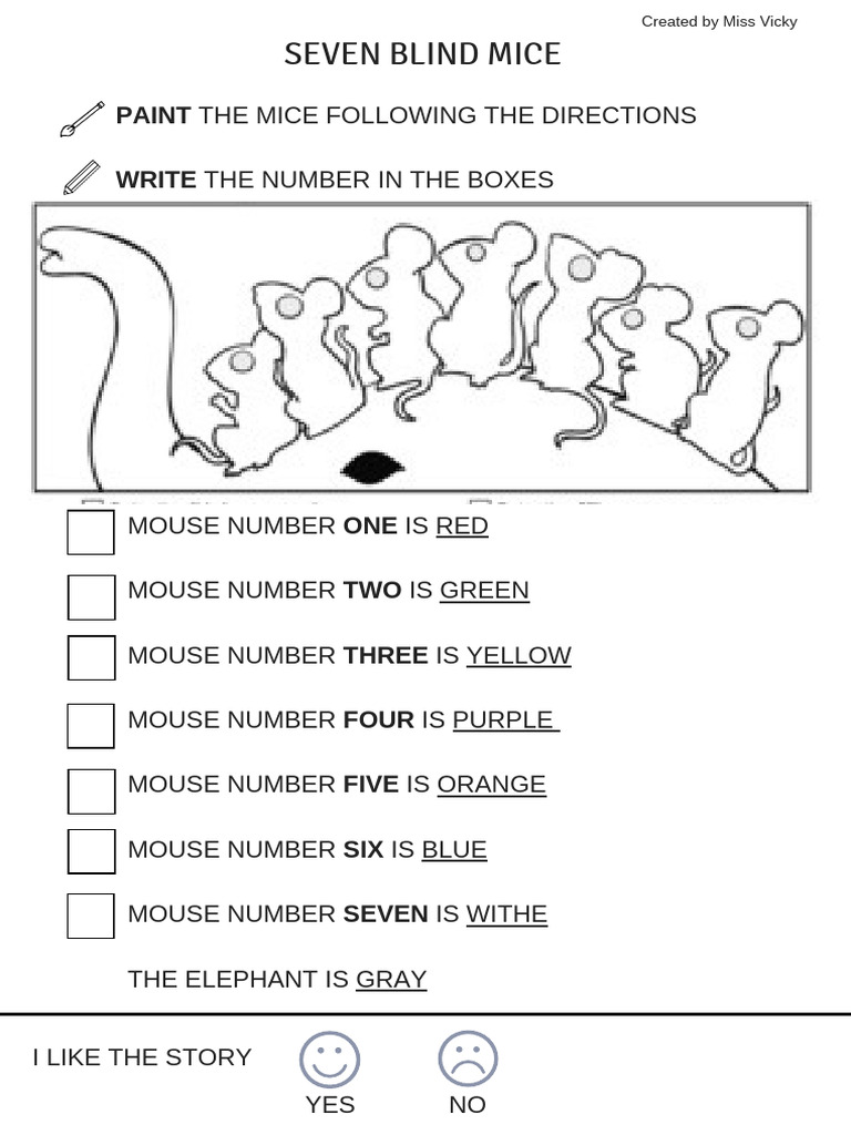 Seven blind mice version 2020 pdf