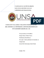 Satisfacción Vital Laboral y Relaciones Interpersonales Del Area Servicios A La Comunidad de La Municipalidad Distrital de Punta de Bombón Arequipa