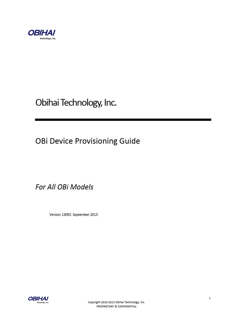 Obi Provisioning Guide | PDF | World Wide Web | Internet & Web