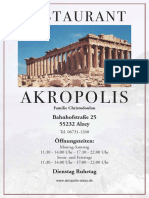 Speisekarte Akropolis Alzey