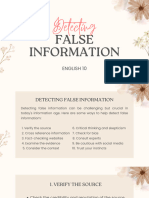 Detecting False Information