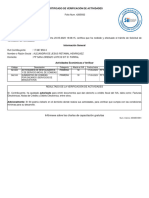 Certificado VERIFICACION DE ACTIVIDADES