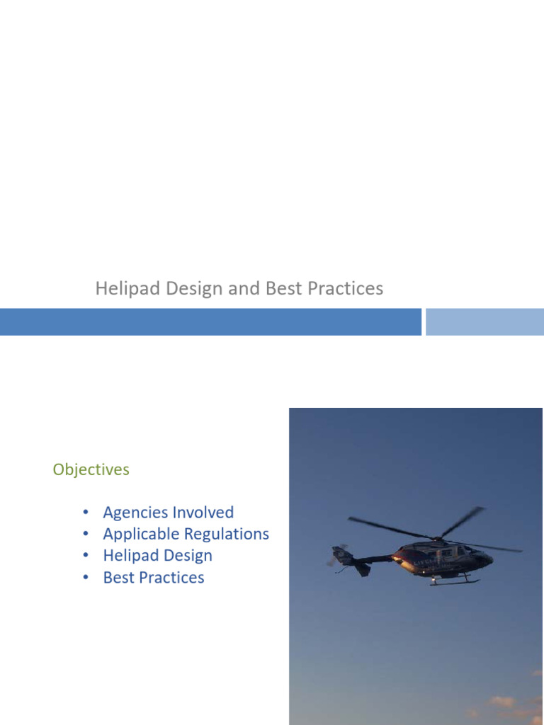Helipad Design and Best Practices PDF Federal Aviation