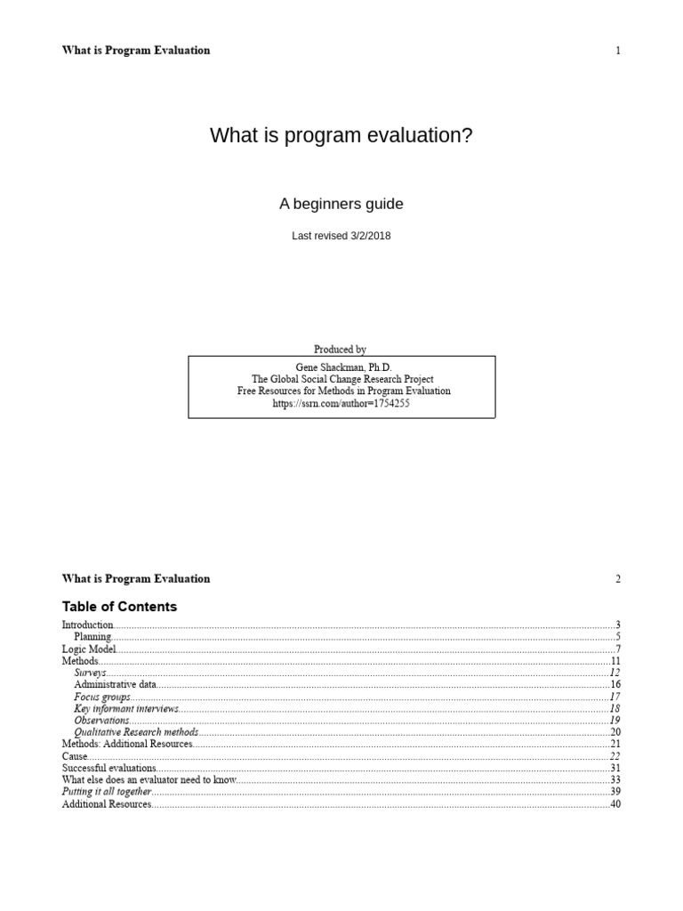 what-is-program-evaluation-pdf-program-evaluation-focus-group