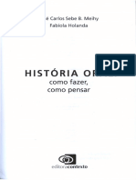 Aula 19 06 História Oral - Como Fazer, Como Pensar - Fabíola Holanda, José Carlos Sebe Bom Meihy-Páginas-2-3,22-32