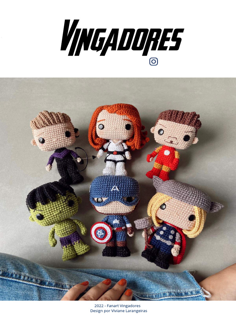 Coleção Vingadores (PT-BR) | PDF | Crochê | Amigurumi, image size:768x1024
