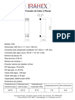 Phe p5s Data Sheet Manual Trocador de Calor 7.5 TR 22000 Kcal Brahex Trocador de Placa
