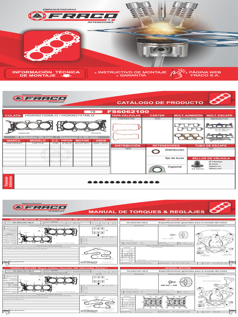Acadia, Captiva 3.6 | PDF | Motores generales | Tecnología de vehículos