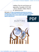 Test Bank For Auditing The Art and Science of Assurance Engagements Canadian 12 e 12th Edition Alvin A Arens Randal J Elder Mark S Beasley Ingrid B Splettstoesser