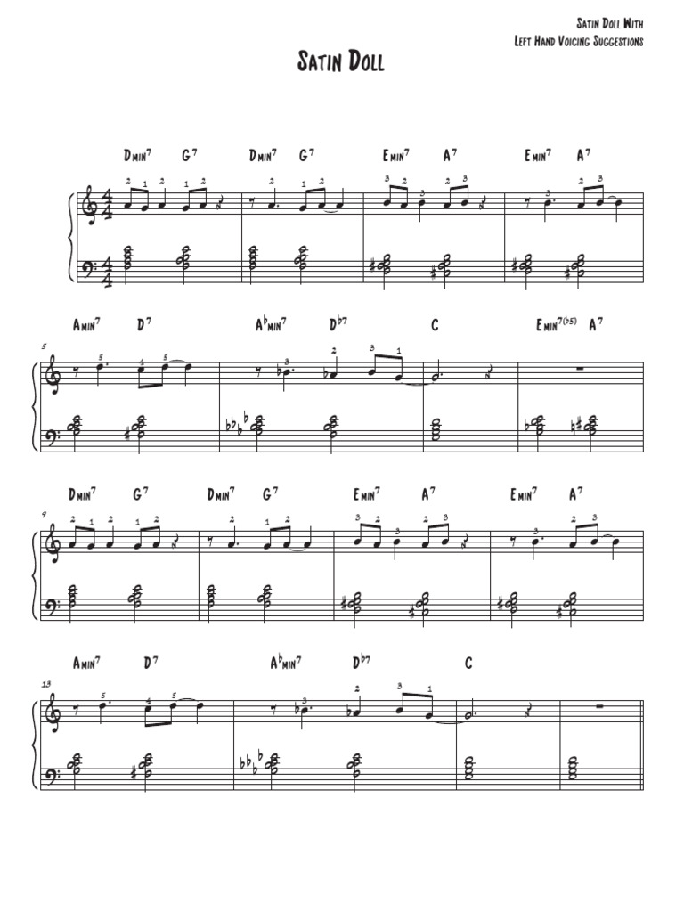 SatinDoll With Left Hand Voicing Suggestions PDF
