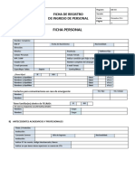 Ficha de Registro de Ingreso de Personal