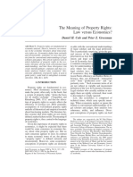 The Meaning of Property Rights: Law Versus Economics?: Daniel H. Cole and Peter Z. Grossman