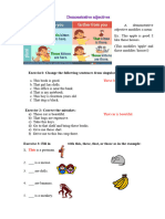 Demonstrative Adjectives