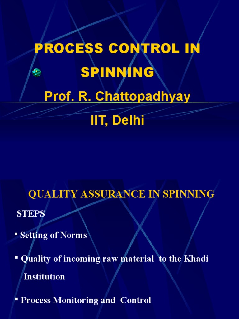 Process Control in Spinning Quality | PDF