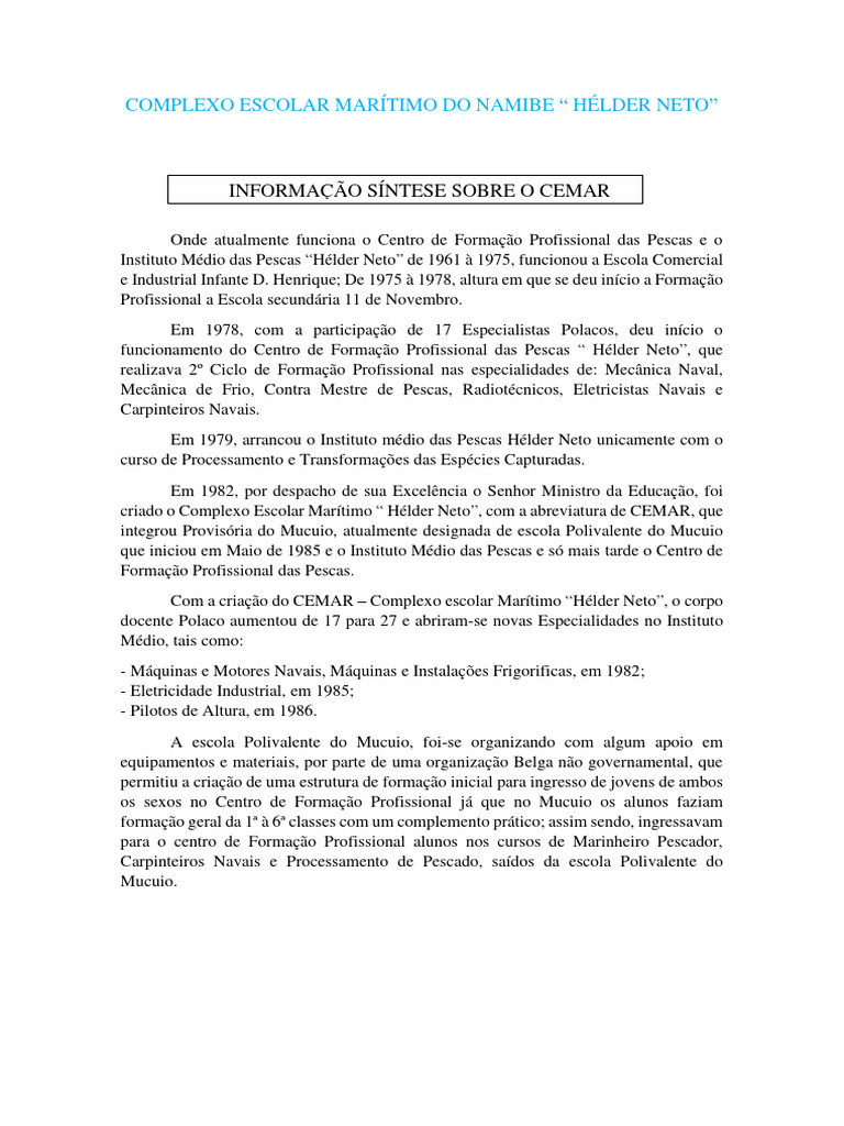 Complexo Escolar Marítimo 
