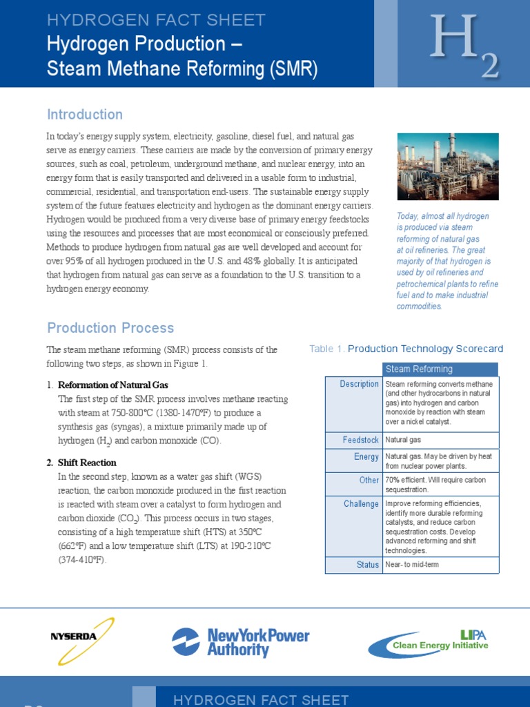 6 Hydrogen Production Steam Methane Reforming | PDF | Natural Gas | Methane