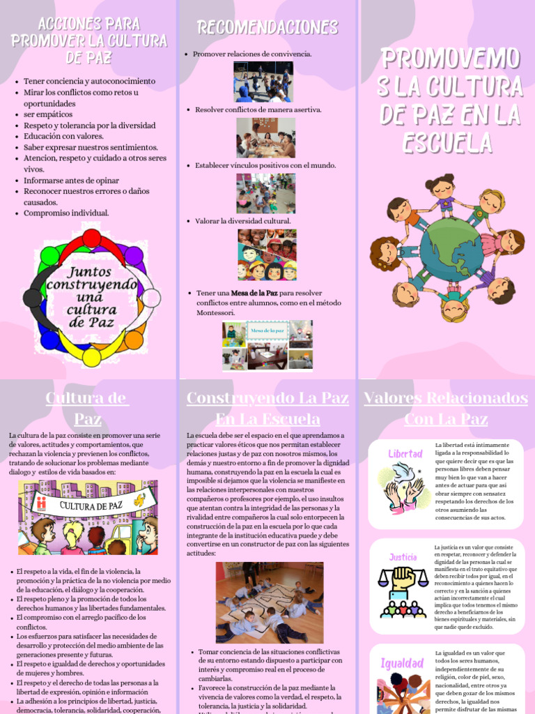 Acciones para Promover la Cultura de Paz | PDF | Paz | Justicia