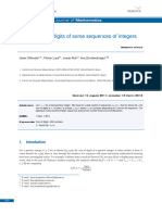 On The Sum of Digits of Some Sequences of Integers