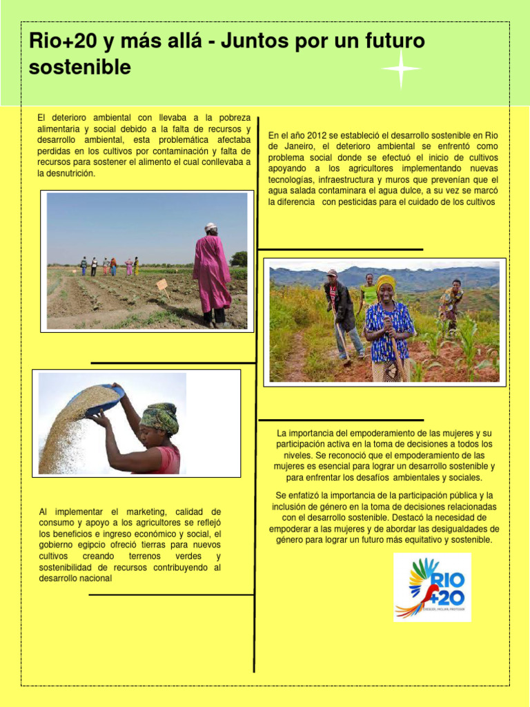 Rio +20 Infografia | PDF | Sustentabilidad | Desarrollo sostenible